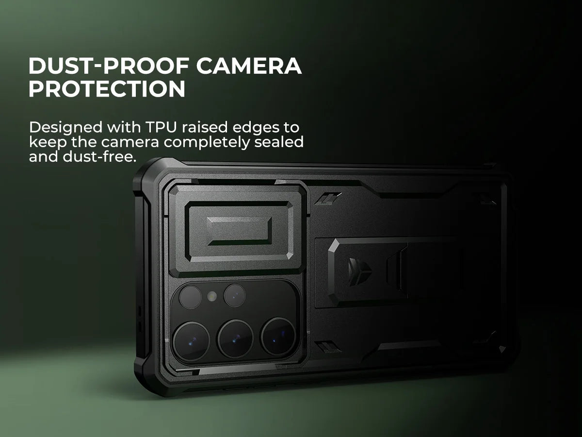 For Samsung Galaxy S24 Ultra 6.8 inch 2024 Case Full Body Rugged Case with Camera Cover & Built-in Screen Protector Kickstand