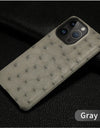 100% Natural Ostrich Leather Phone Case for iPhone 16 15 14 Pro Max 14Pro 16 Plus 15Pro 16Pro luxury Back Cover