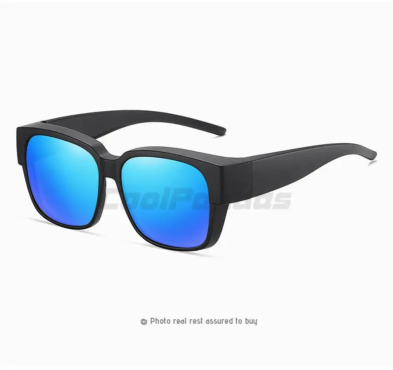 Fit Over Myopia Glasses Cover Polarized UV400 Anti-Glare Sunglasses for Men Women