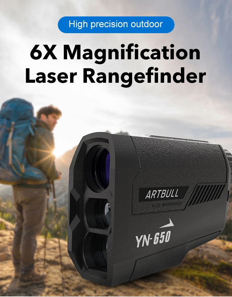 1000m Golf Rangefinder 650m Telescope with Flag-Lock Slope Pin Laser Distance Meter Hunting Outdoor