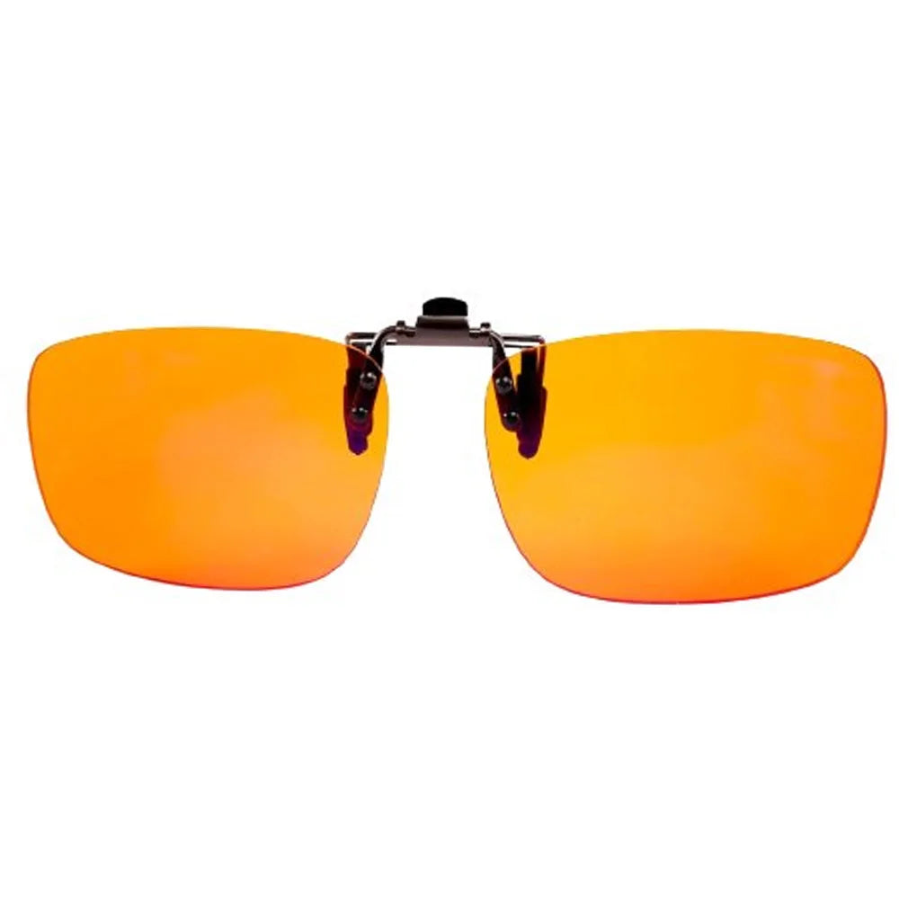 Clip 100% Blue Light Blocking glasses Red Lens ,Orange Lens Anti fatigue Detachable Lens Gaming Glasses Computer Eyeglasses