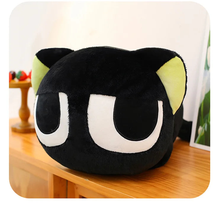 Cute Black Cat Character Plush Stuffed Doll Pillow Toy