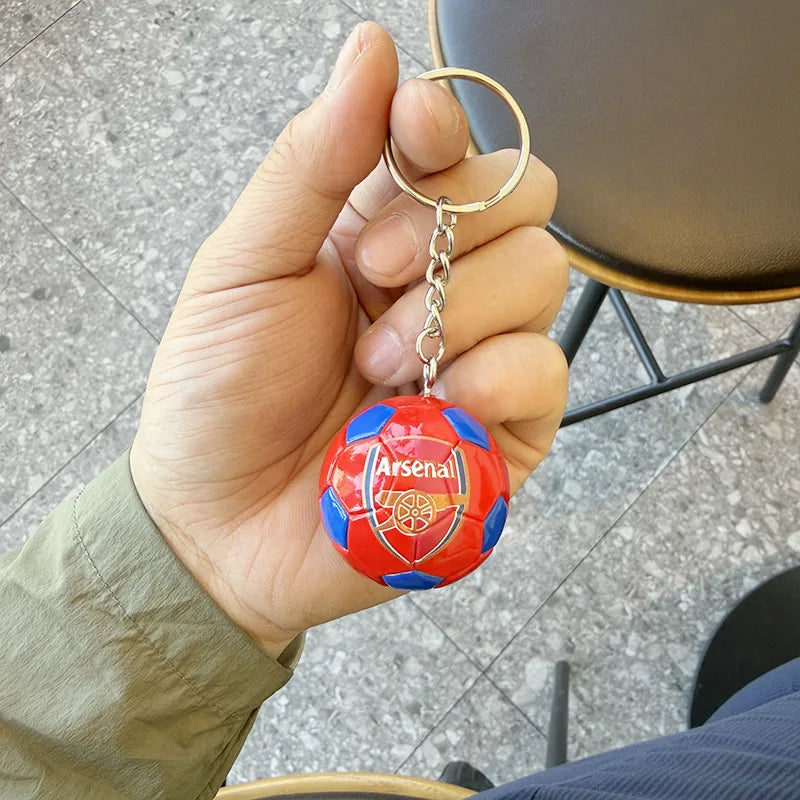 Football Club PU Keychain Soccer Fan Backpack Charm Collectible Gift