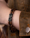 Bracelet Metal Stainless Steel Wood Strap Jewelry