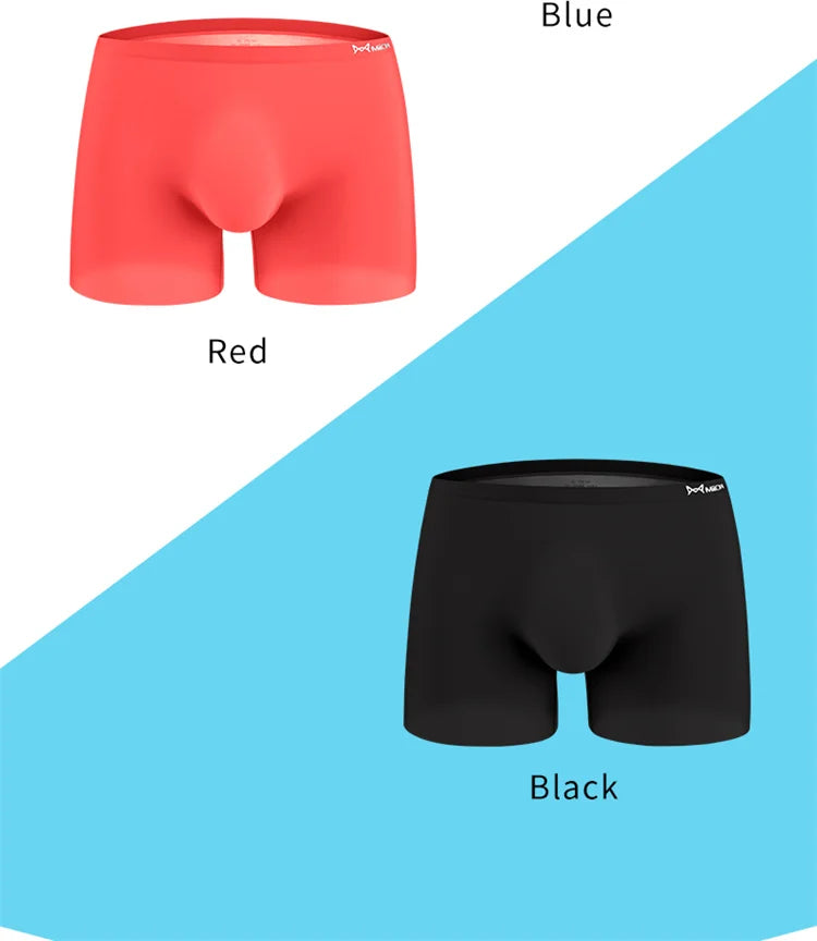 3-Pack Seamless Ice Silk Boxers for Men – Graphene Comfort
