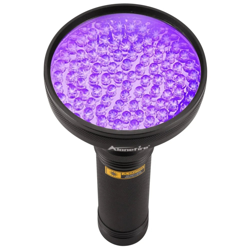 128 LED 395nm UV Blacklight Flashlight