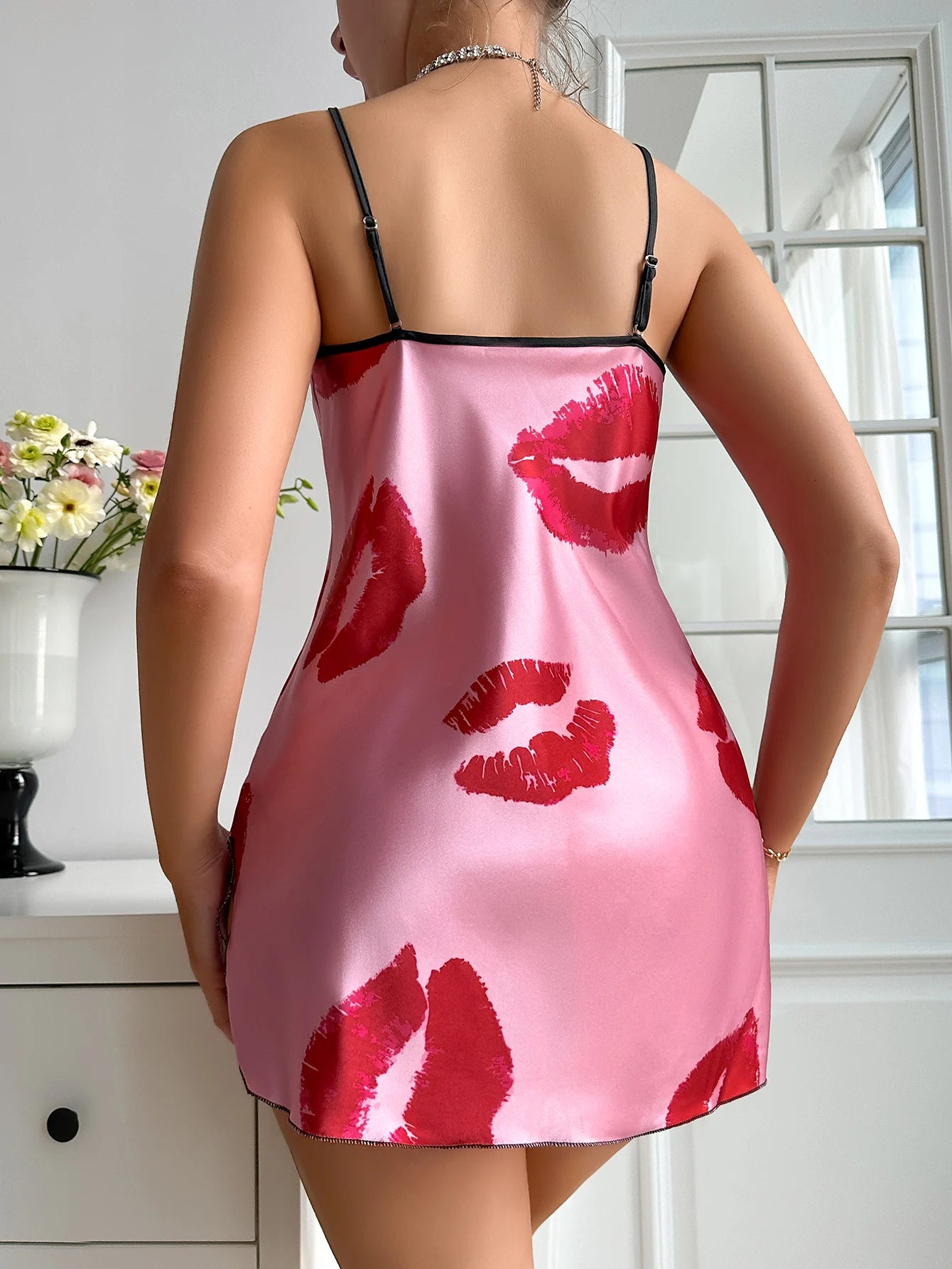 printed camisole pajamas summer thin silk camisole nightdress