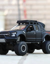 1:32 Scale Raptor F-150 BigFoot Pickup Car Model Toy Pull Back Sound&Light Off Road Truck Models Collection Gifts