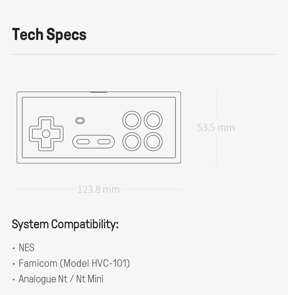 2.4GHz Wireless Retro Gaming Controller for Original Nintendo NES