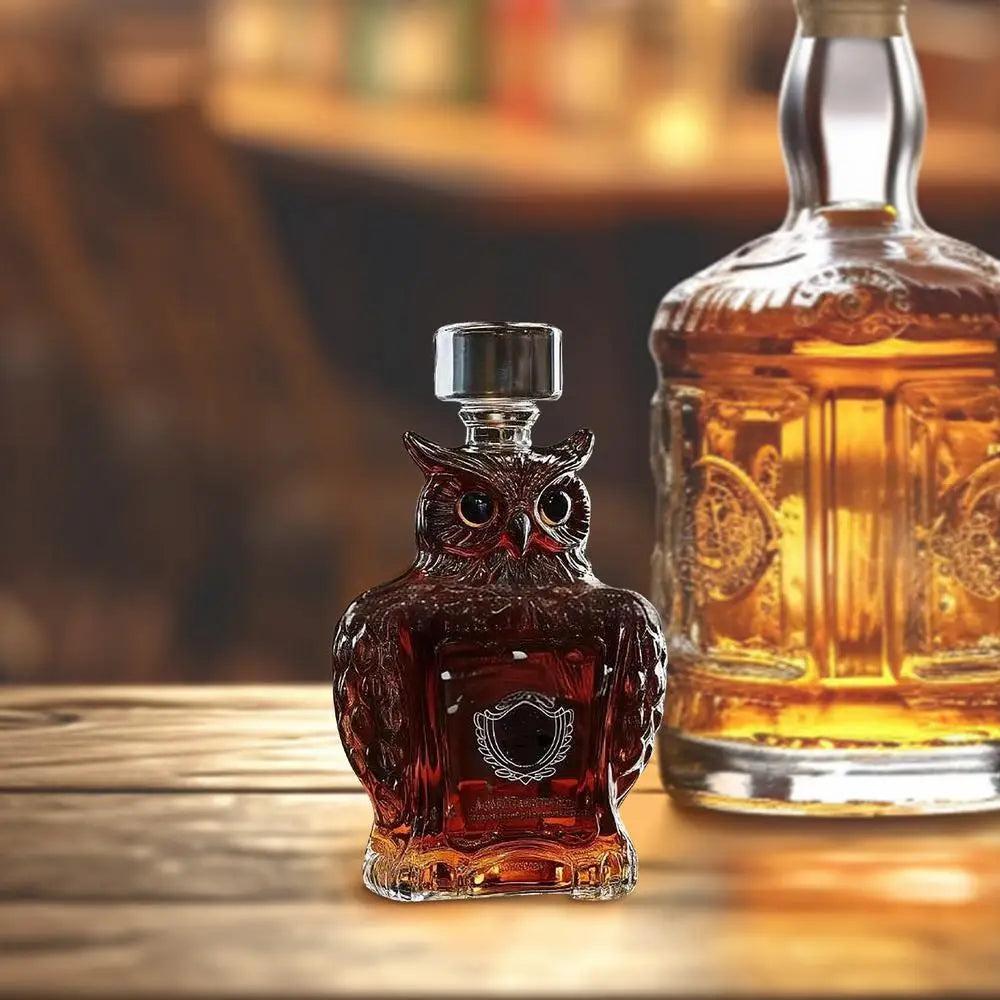 Whiskey Glass Decanter Animal Statue Whiskey Decanter Wine Bottle Liquor Bottle Home Decorations Wine Container for Alcohol