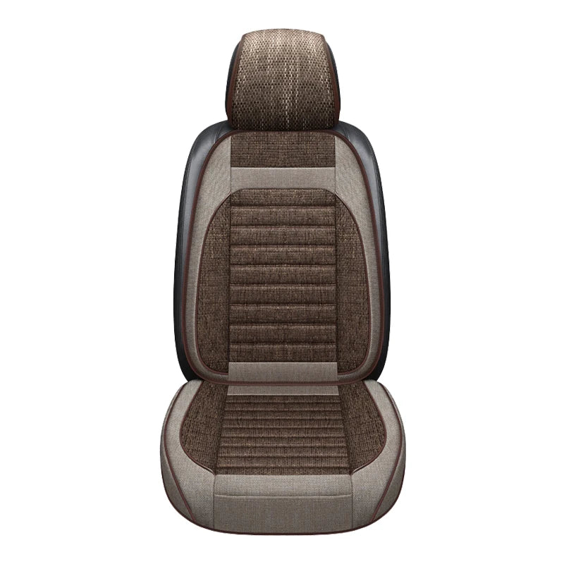 3D Linen Car Seat Covers Universal Leather Car Seat Cushion Full Surrounded Car Seat Pads Breathable Auto Chair Pads Protector
