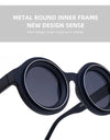 Summer Vacation Retro Steampunk Round Sunglasses Luxury Women Men Fashion Polarized Eyewear Uv400 Goggles