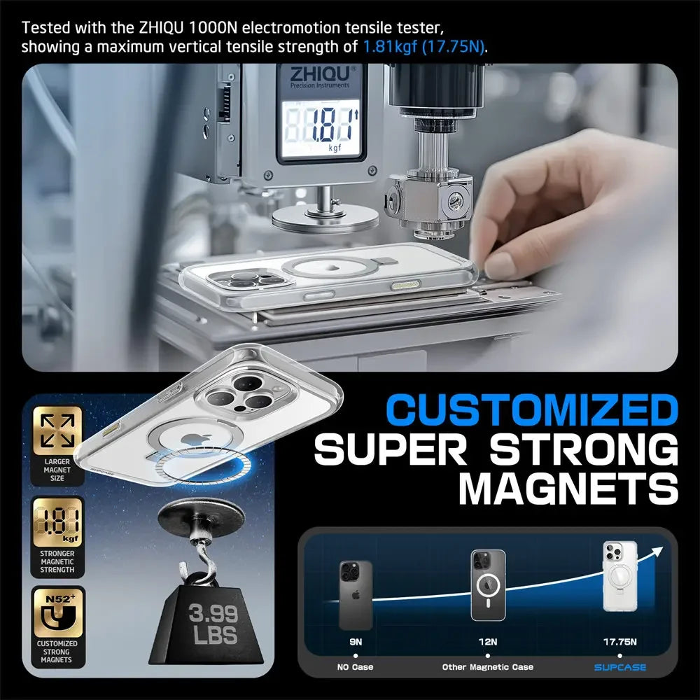 For iPhone 16 Pro Max Case with Camera Control Capture Button UB Mag Stand Series Slim Clear  MagSafe Phone Case