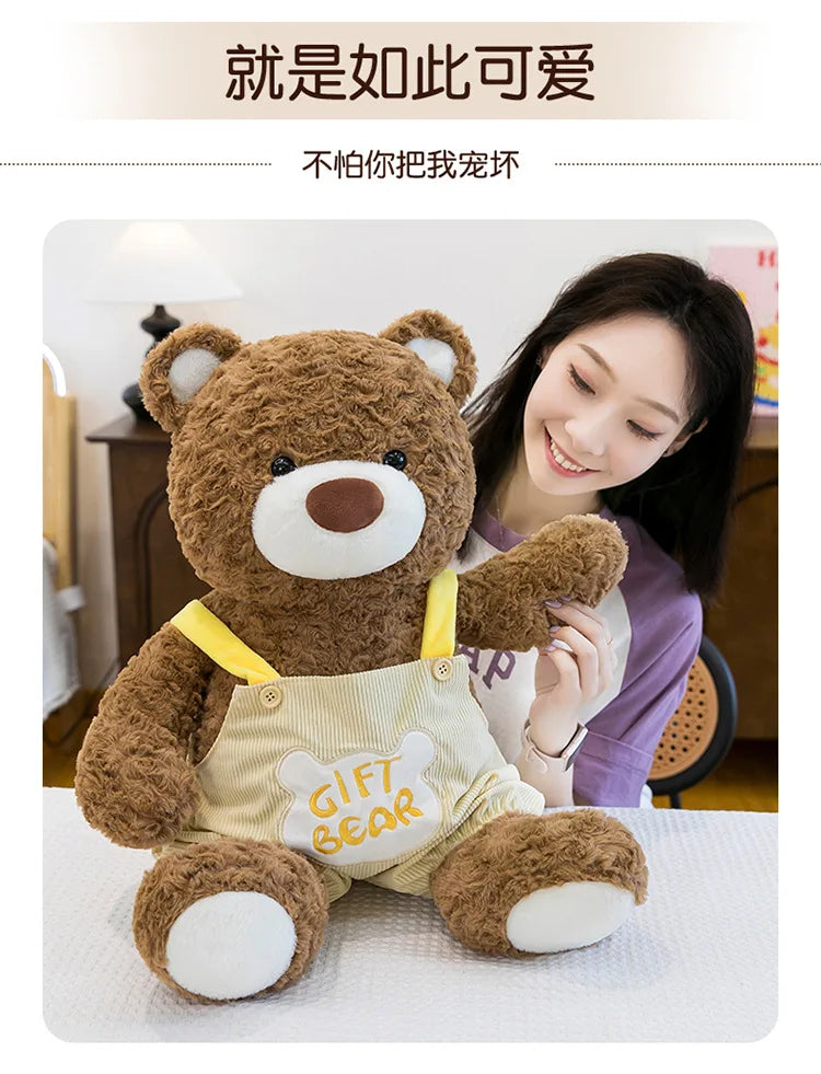 Kawaii Plush Teddy Bear Sitting Posture Stuffed Doll Soft Cute Cuddly Toy for Kids Birthday Xmas Gift Large Small Size Wholesale