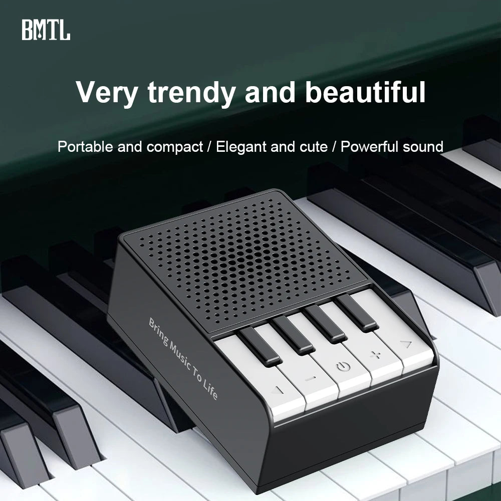 BMTL Piano Wireless Bluetooth Speaker Creative Portable Mini Compact Desktop subwoofer 5W TWS Waterproof Recording Speaker