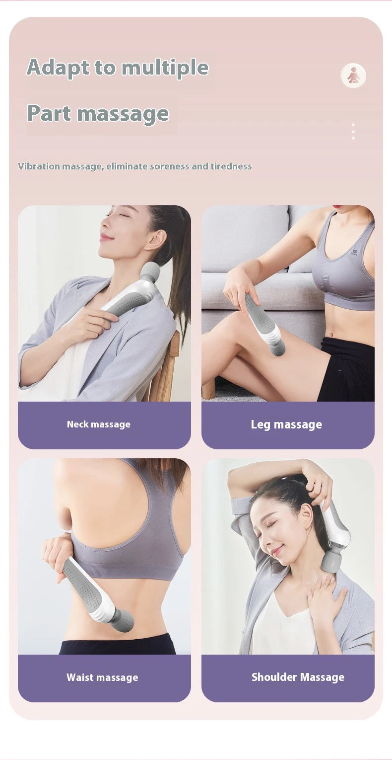 Deep Tissue Massage  USB Rechargeable Portable Full Body Muscle Massage 5-speed Adjustable Fascia  Pink and Black