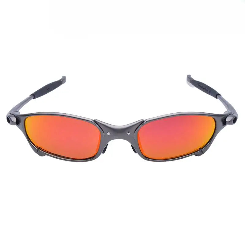 Polarized UV400 Cycling Sunglasses – Black Metal Frame Fishing Riding Bicycle Eyewear