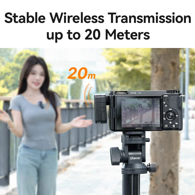 Wireless Microphone Lavalier MIC for iPhone 16 15 Pro（Max） Camera Sound Recording Real-time Monitoring  J12 Upgrade