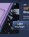 for Samsung Galaxy S24 S23 Ultra Case Bulit-in Screen Protector & Slide Camera Cover Phone Case with Kickstand Belt-Clip