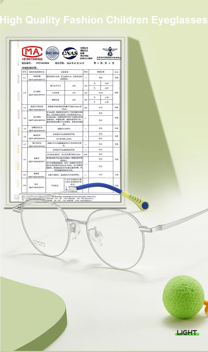 Oval Beta Titanium Eyeglasses Frame