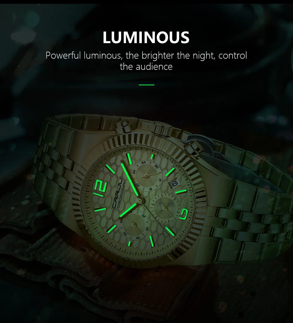 Classic Men's Automatic Date Watch Stainless Steel Quartz Elegant Round Case Luminous Versatile Fashion Night Light 2323