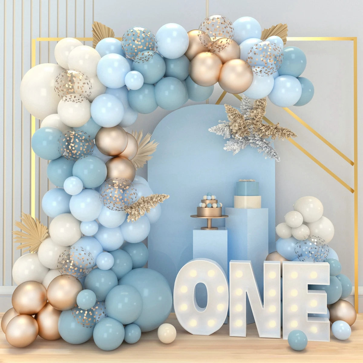 Ice Blue Balloon Garland Arch Kit Birthday Party Decoration Kids Wedding Birthday Party Supplies Baby Shower Latex Balloon