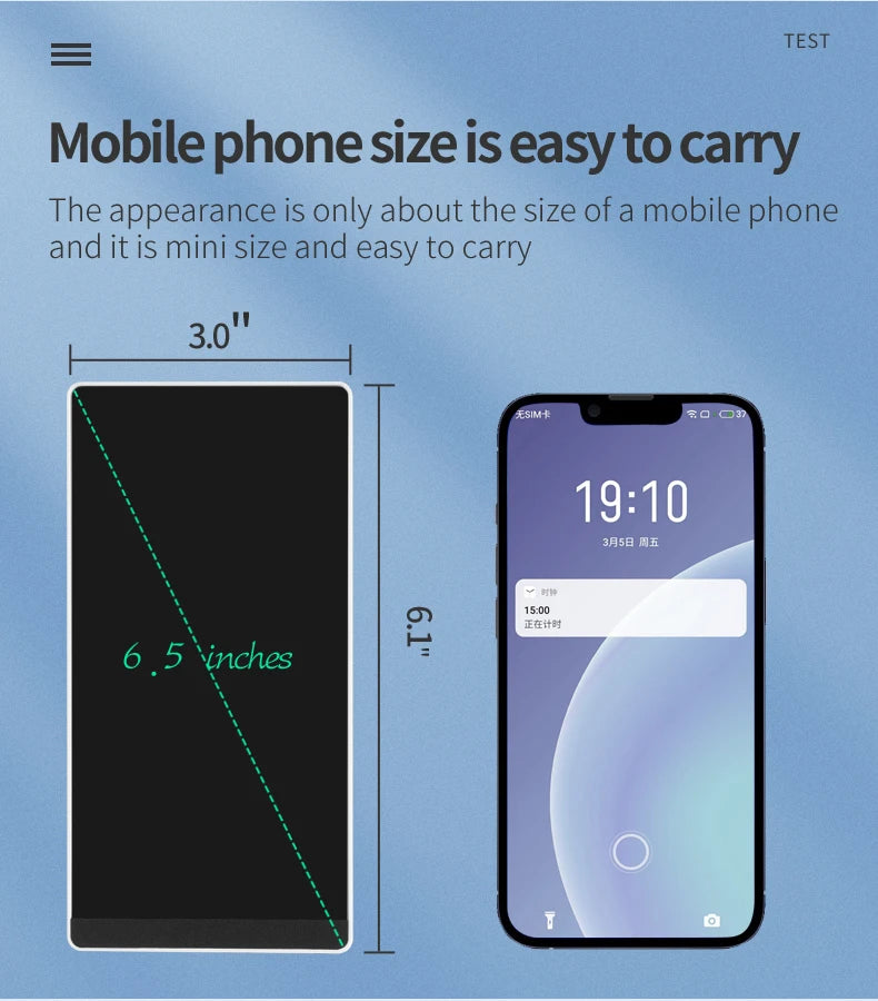 6.5-inch Double-sided Handwriting Full Screen Fine LCD Writing Tablet Liquid Crystal Drawing Board Meeting Content Sketch Pad