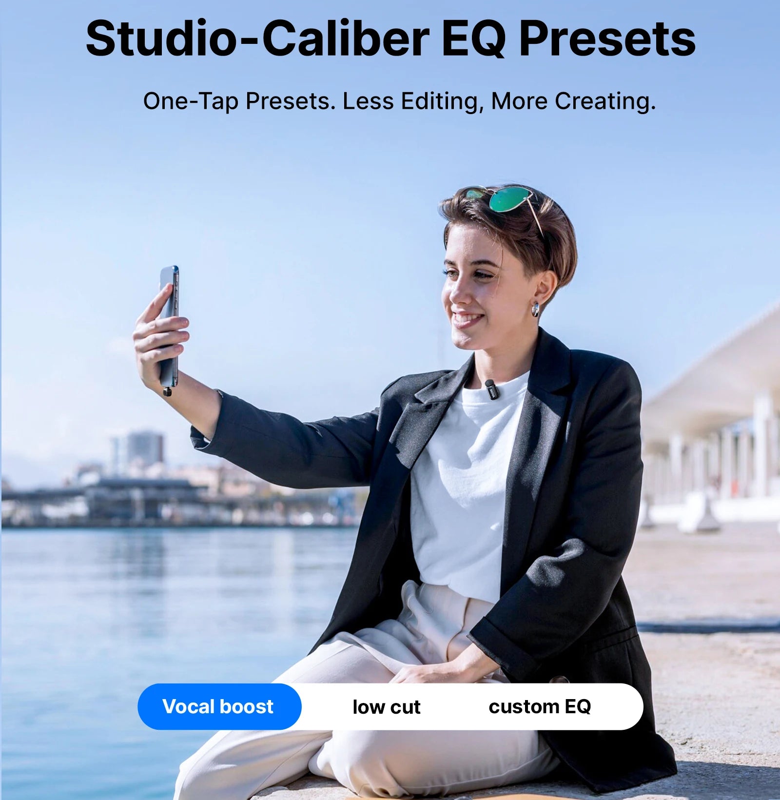 Mini 2 Wireless Lavalier Lapel Mini Microphone Noise Reduction for iPhone 6-17 USB-C Android SmartPhone PC Live Streaming