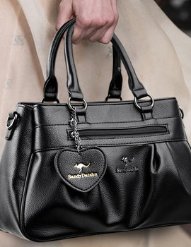 Crossbody Bag Soft Leather Handbag Shoulder Bag Luxury Large Capacity Casual Tote