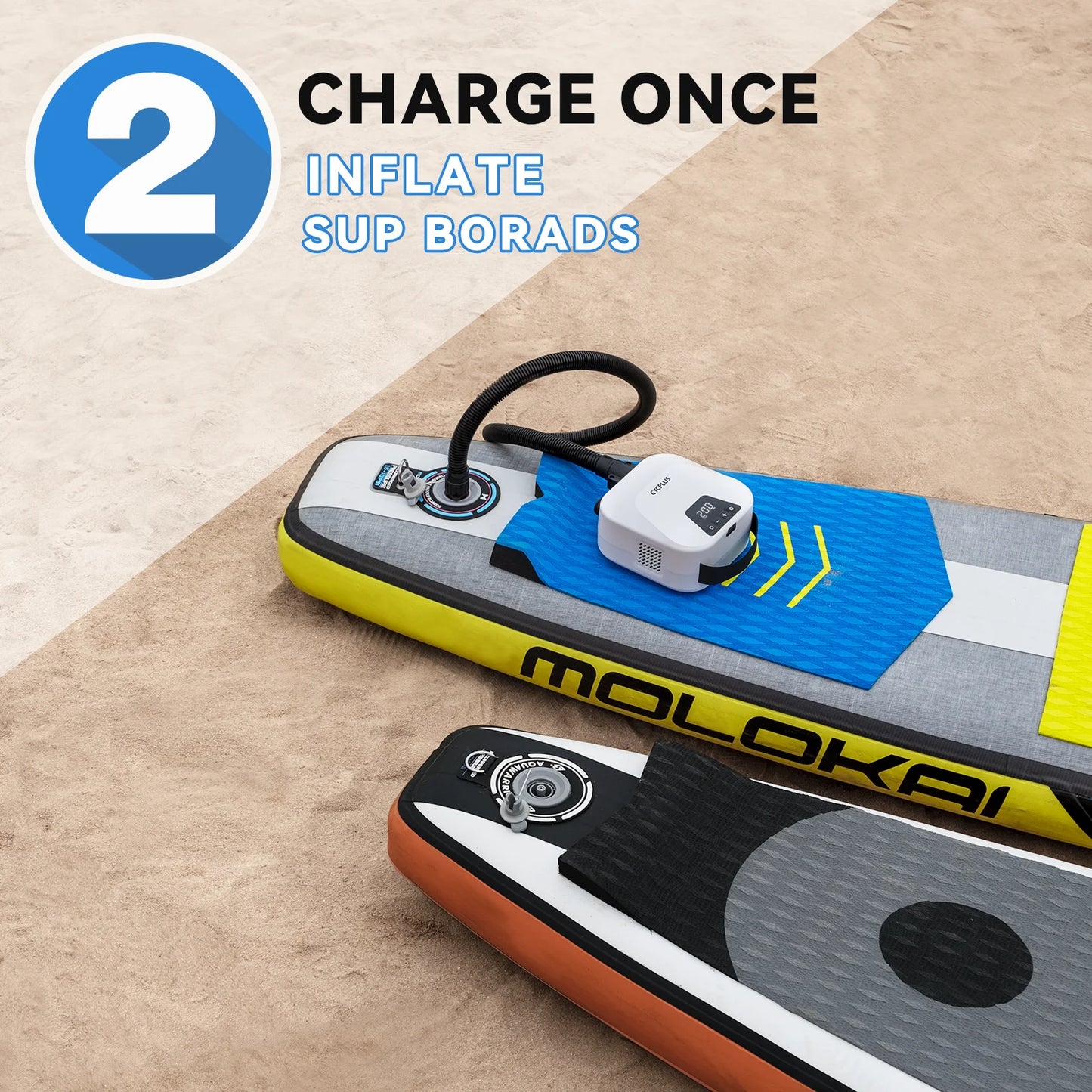 Rechargeable SUP Pump Boat Accessories Stand Up Paddle 20PSI Wilreless Inflatable PVC Pump for Kayak  Surfing Kite Mattress Tent