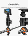 for Gopro Accessories Handlebar Mount with 360 Degree Rotation Adjustable Clamp Holder for Gopro DJI Insta360 Smartphones