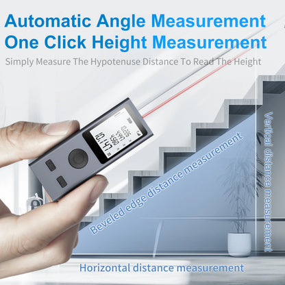 Laser Distance Meter Multifunctional Portable Measuring Device Metal Housing Mini Size Rangefinder Measurement