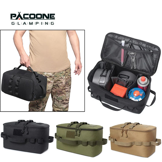 Camping Portable Storage Bag Gas Tank Large Capacity Ground Nail Tool Bag Gas Canister Picnic Cookware Utensils Kit Bag