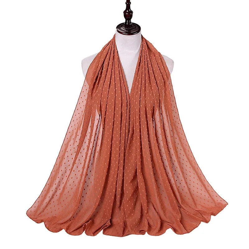 70*175cm Muslim Chiffon Hijab Shawls Scarf Women Solid Color Head Wraps Women Hijabs Scarves Ladies Foulard Femme Muslim Veil