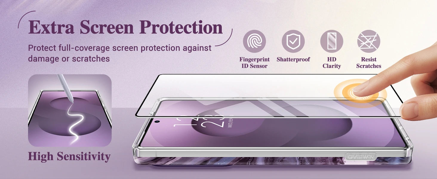 for Samsung Galaxy S25 Ultra Case with Slide Camera Cover Screen Protector Shockproof Drop Protection Marble Phone Cover