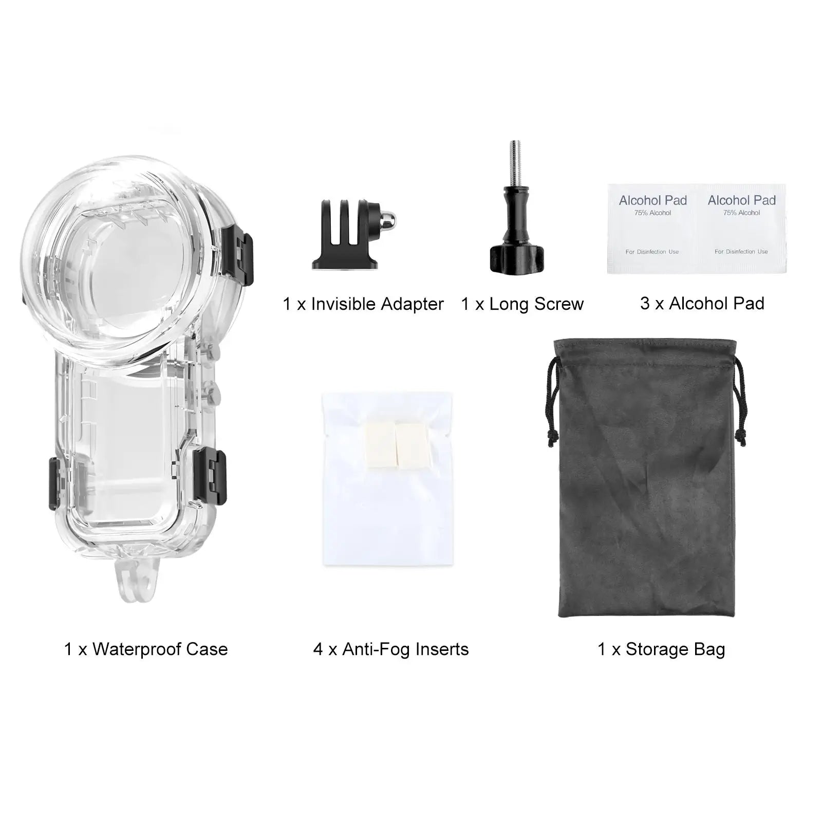 Waterproof Diving Case For Insta360 X5 Sports Camera, 60m Underwater Sealed Waterproof Housing Invisible Transparent Shell
