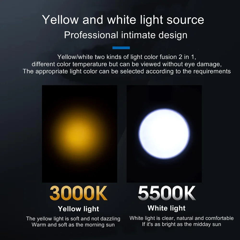 2 Pack 2 In 1 White Yellow Rechargeable Mini Pen Light Flashlight