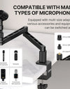 Low Level Microphone Stand 360° Adjustable Foldable Microphone Arm for Live-streaming Video Recording