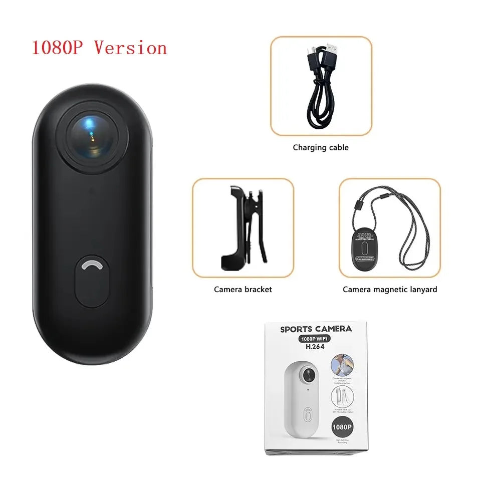 Mini 4K Thumb Action Camera with WiFi Remote Control and Electronic Image Stabilization