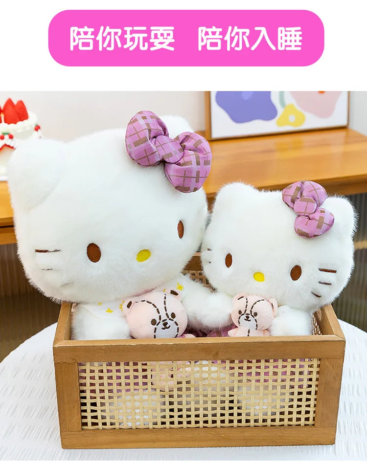 Purple Retro Cat Character Plush Stuffed Doll Toy