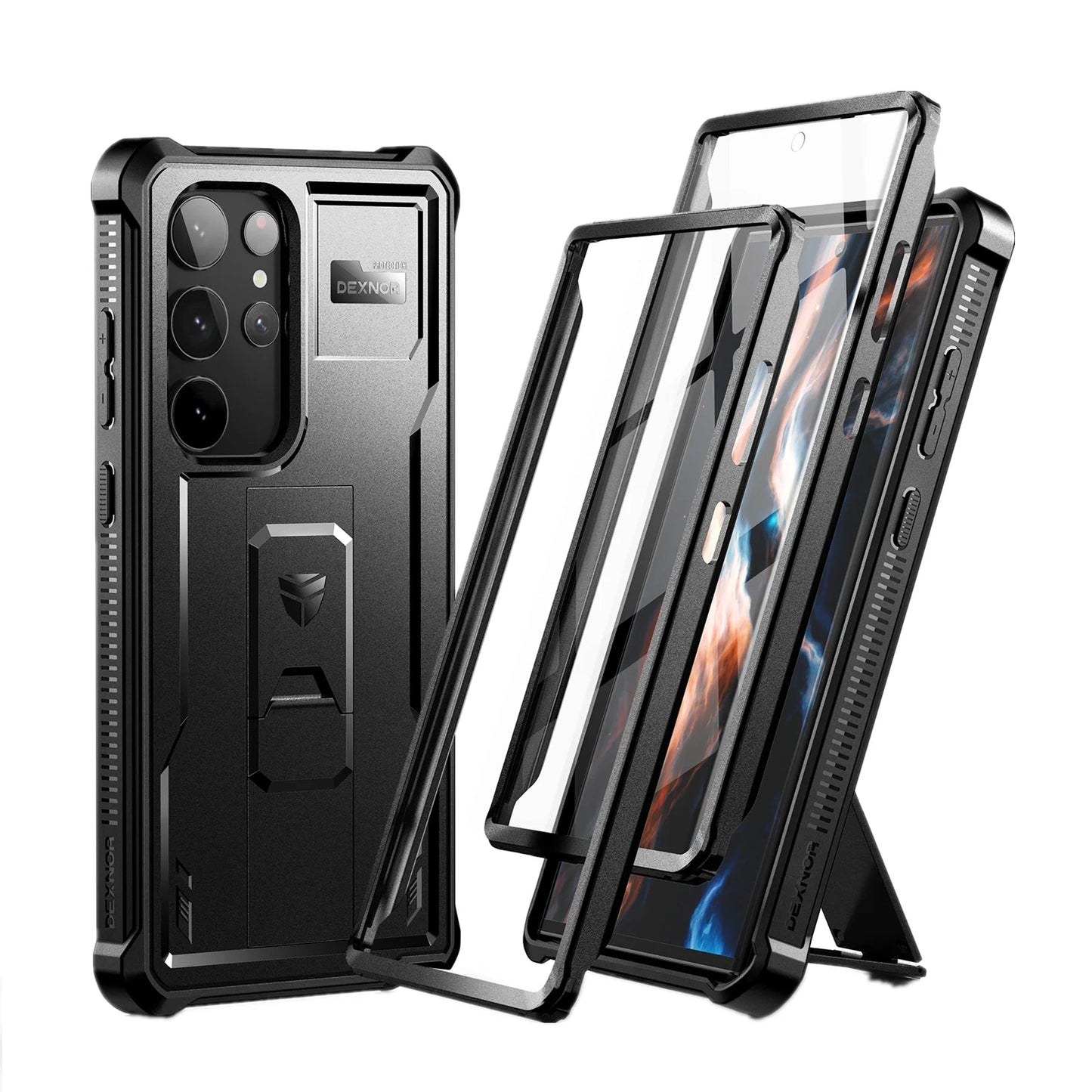 Full Body Heavy Duty Military Grade Protection Built-in Screen Protector and Kickstand for Samsung Galaxy S23 Ultra Case6.8 inch