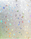 Wide 75/90 cm 3D Vinyl Window Privacy Film, Heat Insulation Rainbow Window Films, UV Protection Decorative Glass Stickers