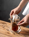 300ml Double-layer Glass Coffee Sharing Pot Transparent Hanging Ear Espresso Coffee Cup Heat Insulation Cold Coffee Sharing Tool