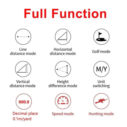 Laser Rangefinder Hunting Outdoor 1000yard Golf Rangefinder Speed Distance Meter Monoculars