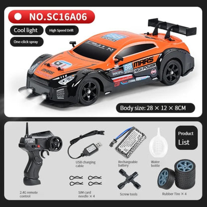 1/16 2.4G Racing Rc Cars Drift Car Mustang GTR Electric 4WD High Speed Remote Control Drift Toys for Children Gifts