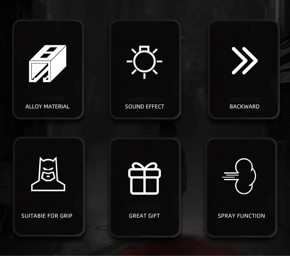 1:18 Batmobile Tumbler Alloy Diecast Model Sound Light Car Spray Function Toy Display Ornament Toys For Gift For