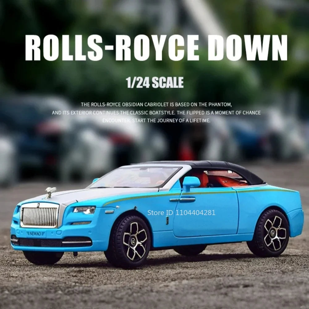 1:24 Rolls-Royce Dawn Spectre Car Toys Diecast Alloy Model Doors Opened Sound Light Pull Back Miniature Vehice Boy Birthday Gift