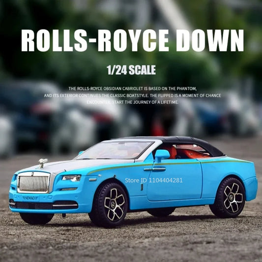1:24 Rolls-Royce Dawn Spectre Car Toys Diecast Alloy Model Doors Opened Sound Light Pull Back Miniature Vehice Boy Birthday Gift