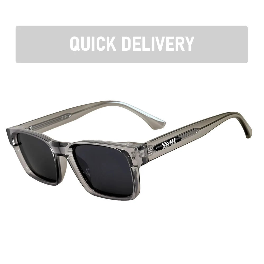 Vintage Square Sunglasses With Polarised Lenses