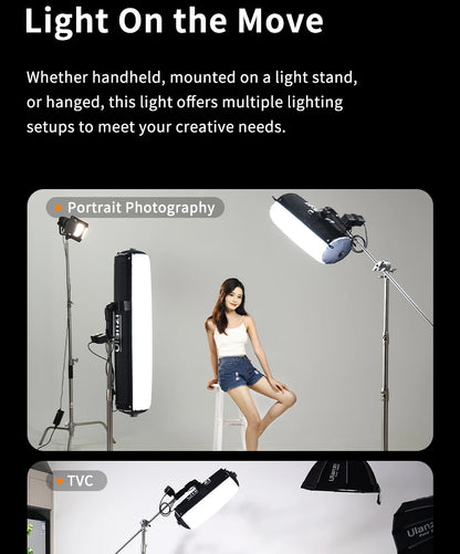 Inflatable Foldable Air Tube Light LED Light Fill Light 2700-6500K 2070Lux/0.5m with Remote control for Photography